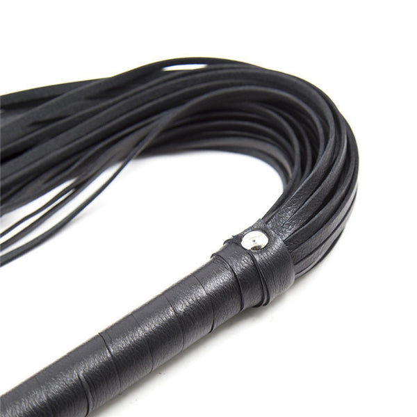 Faux Leather Pimp Whip Riding Crop Party Flogger Queen Black Horse Whip New