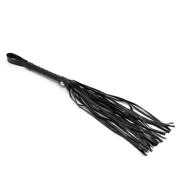 Faux Leather Pimp Whip Riding Crop Party Flogger Queen Black Horse Whip New